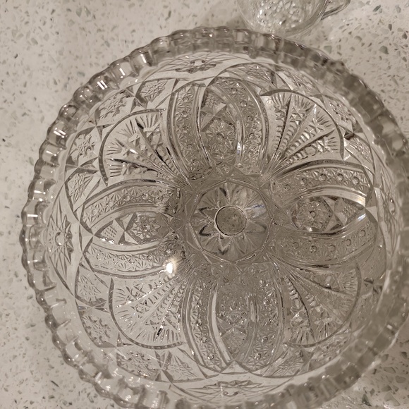 Vintage Miniature Cut Crystal Punch Bowl & 6 Cups - Picture 5 of 10